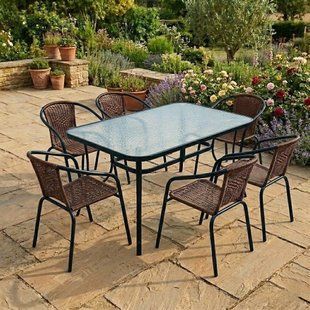 Комплект садових меблів Kontrast Garden-6 Brown 6 осіб Garden-6 Brown фото