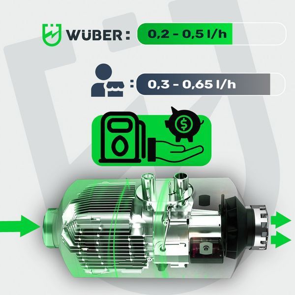 Автономний дизельний обігрівач (Webasto) Wuber 5 кВт 12 В W16022 фото