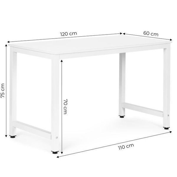 Стіл комп'ютерний ModernHome ELITE 120х60 см білий 5905817011209 фото