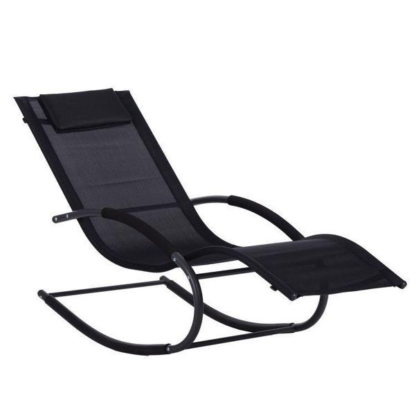 Шезлонг гойдалка MultiGarden Zero Gravity чорний 150 кг 5905817011650 фото