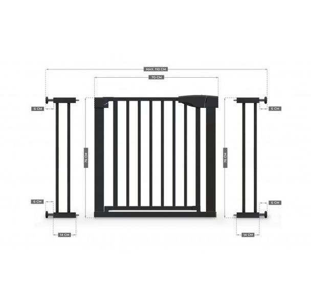 Бар&rsquo;єр міжкімнатний Tulano Guardian 3.0 75-110 см чорний Guardian 3.0 Black фото