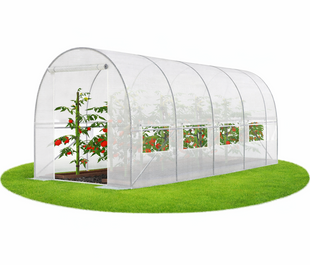 Садова теплиця 10 м&sup2; 4&times;2,5&times;2 м армована плівка UV-4 біла 1560 фото