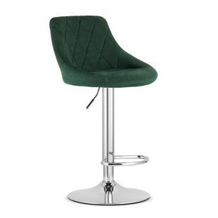Барний стілець LEobert KAst Green-Chrom велюр 63&ndash;83,5 см GREEN-CHROM (Aksamit) фото
