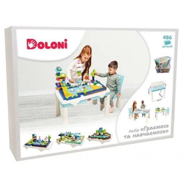 Дитячий набір Doloni 04660, 7 486 деталей бірюзовий 17320 фото