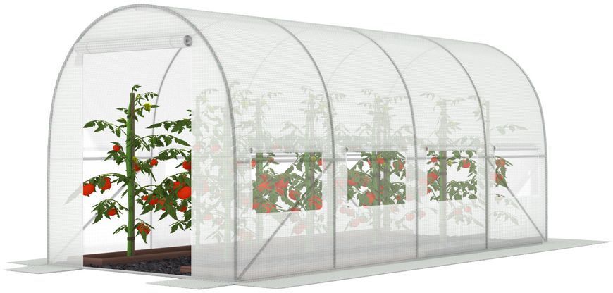 Садова теплиця 10 м&sup2; 4&times;2,5&times;2 м армована плівка UV-4 біла 1560 фото