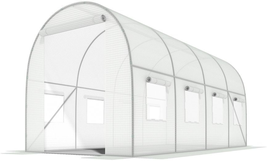 Садова теплиця 10 м&sup2; 4&times;2,5&times;2 м армована плівка UV-4 біла 1560 фото