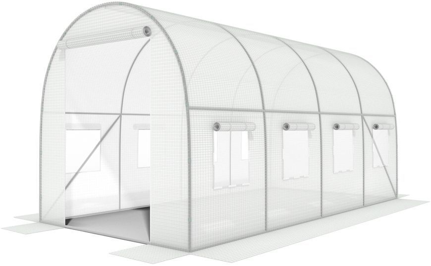 Садова теплиця 10 м&sup2; 4&times;2,5&times;2 м армована плівка UV-4 біла 1560 фото