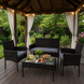 Садові меблі Primaveo TReviso ротанг коричневий з подушками G1345 фото 9