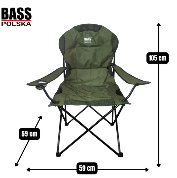Складаний рибальський стілець Bass Polska BH 30032 59&times;59см 150кг BH 30032 фото