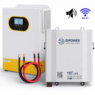Комплект Anenji 6,2кВт інвертор WiFi з низьким рівнем шуму +2 акумулятори 48V/120Ah Dipower 12кВт/г ємність резерв живлення 17086 фото