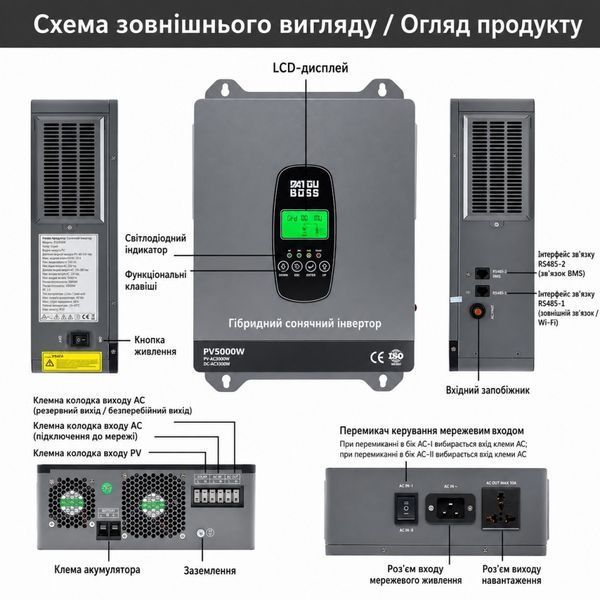 Комплект резервного живлення DAtouboss DT-2433M 3,3 кВт 17288 фото