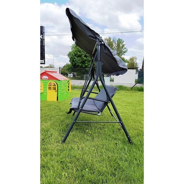 Садова гойдалка Just Garden Relax трьохмісна 200 кг сіра 12290-01 фото