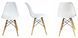 Крісло JUmi Plastic Chair White біле дерев'яні ніжки Plastic Chair White фото 5