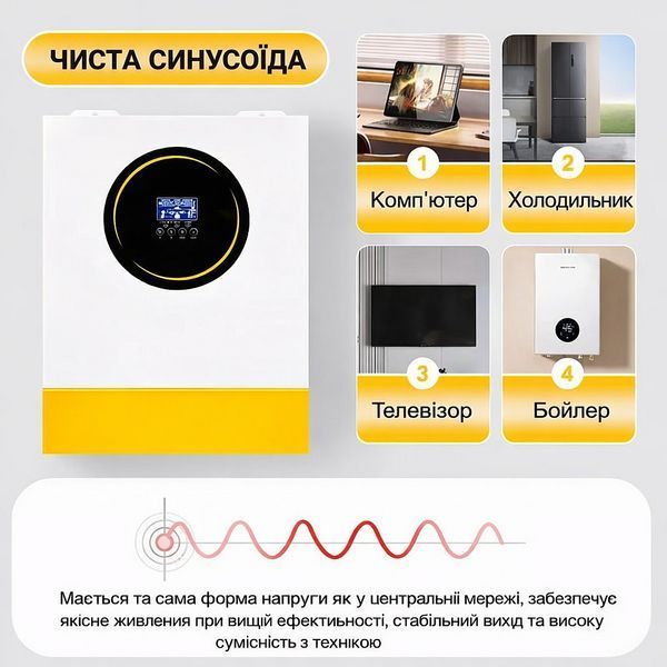 Гібридний інвертор Anenji 11 кВт Wi-Fi + акумулятор 51,2В 100А&middot;год 17278 фото