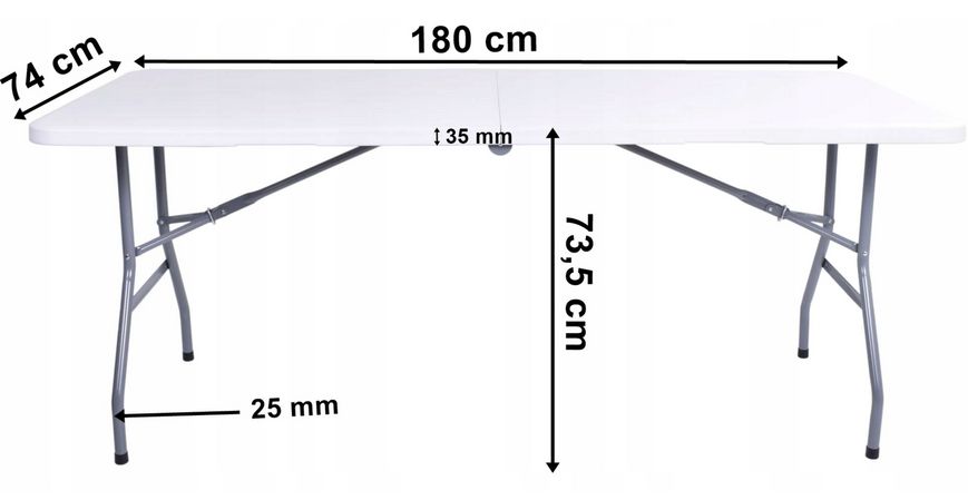 Стіл розкладний для пікніку, туристичний складний eHokery 180см 2155303858 фото