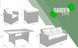 Садові меблі Garden Line ABI3347 Marinne III 6 місць сірі ABI3347 фото 2