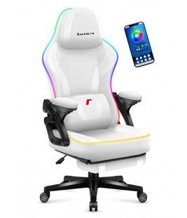 Комп'ютерне крісло Huzaro Force 4.6 White RGB тканина Force 4.6 White RGB фото