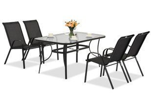 Комплект садових меблів Kontrast Majorka DUO-4 Black 120x70 см 1453972546 фото