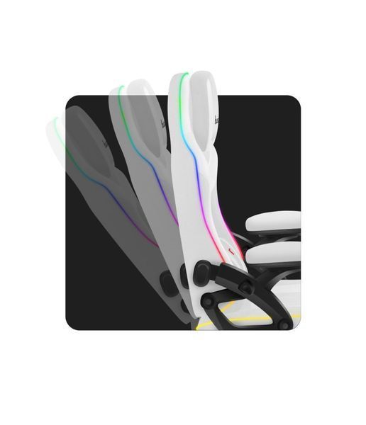 Компьютерное кресло Huzaro Force 4.6 White RGB ткань Huzaro Force 4.6 White RGB Force 4.6 White RGB фото