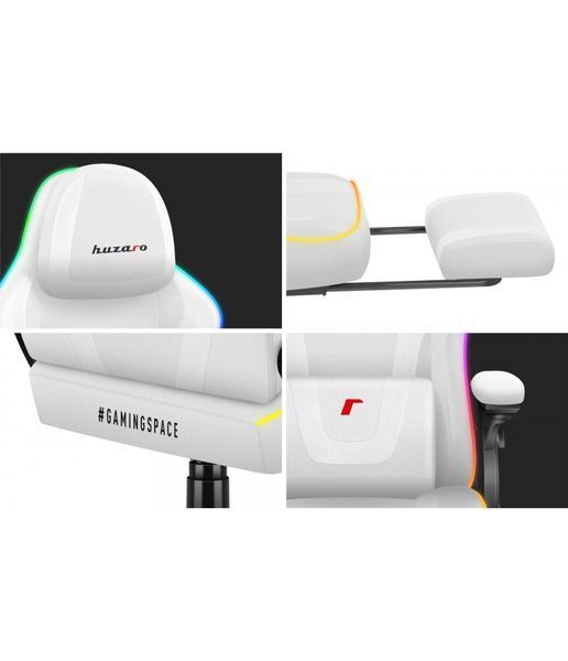 Компьютерное кресло Huzaro Force 4.6 White RGB ткань Huzaro Force 4.6 White RGB Force 4.6 White RGB фото