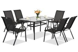 Комплект садових меблів Kontrast Majorka DUO-6 Black 120x70 1453972704 фото