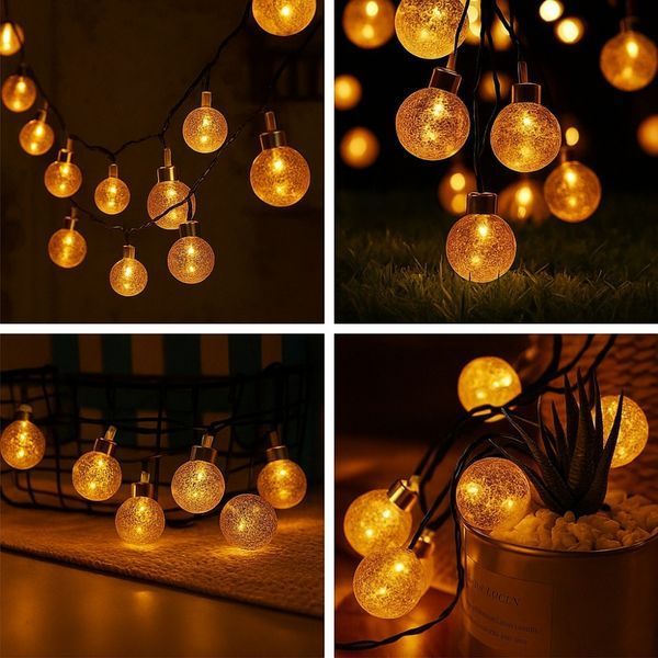 Гірлянда LED-ланцюг LightZone 10 кульок (золотисті) 2,25м на батарейках 17606-01 фото