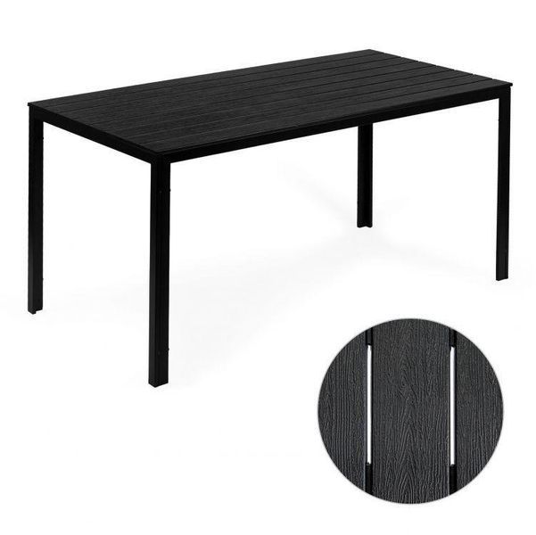 Комплект садових меблів MultiGarden Polywood-6, стіл 156x78 см. + 6 крісла з техротангу (Темно-коричневий) Polywood-6 фото