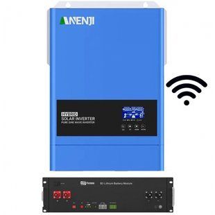 6.2 кВт+3.6 кВт Комплект резервного живлення Інвертор Anenji WiFi з низьким рівнем шуму + Акумулятор Dyness B3 17836-01 фото