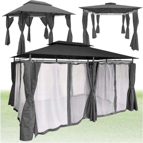 Павільйон GardenLine Totem Grey 3&times;4&times;2,5 м сталевий каркас TUN0389 фото