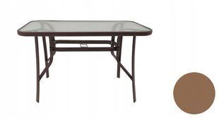 Стіл садовий Kontrast MAjorka BRown 120x70x70 загартоване скло MAJORKA BROWN 120 фото