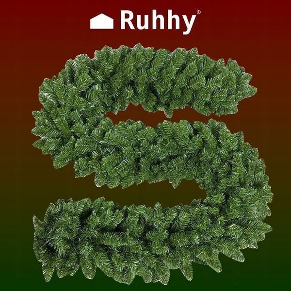 Рождественский искусственный зеленый гирляндный венок Сосна 2,7м Ruhhy (Польша) 22323 фото