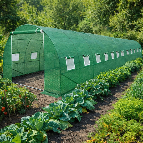 Садова теплиця 36 м&sup2; 12&times;3&times;2 м армована плівка 140 г, м&sup2; 29102 фото