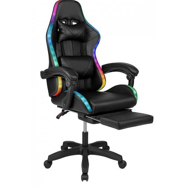 Крісло геймерське ProGame GX-150 RGB підсвітка підставка для ніг 16938 фото