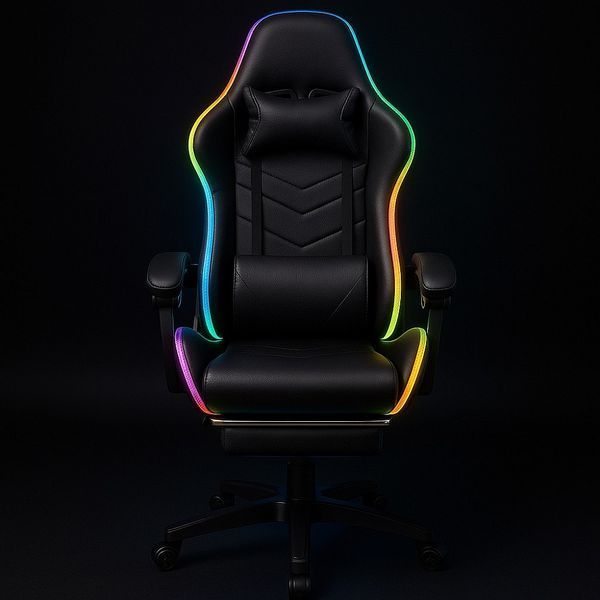 Крісло геймерське ProGame GX-150 RGB підсвітка підставка для ніг 16938 фото