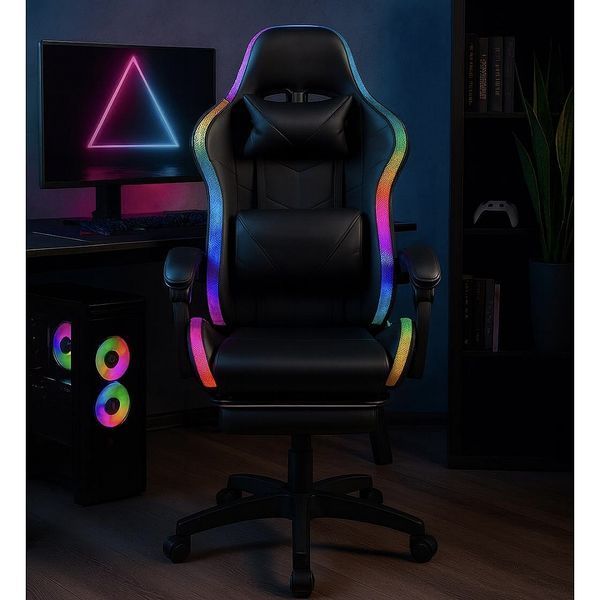 Крісло геймерське ProGame GX-150 RGB підсвітка підставка для ніг 16938 фото
