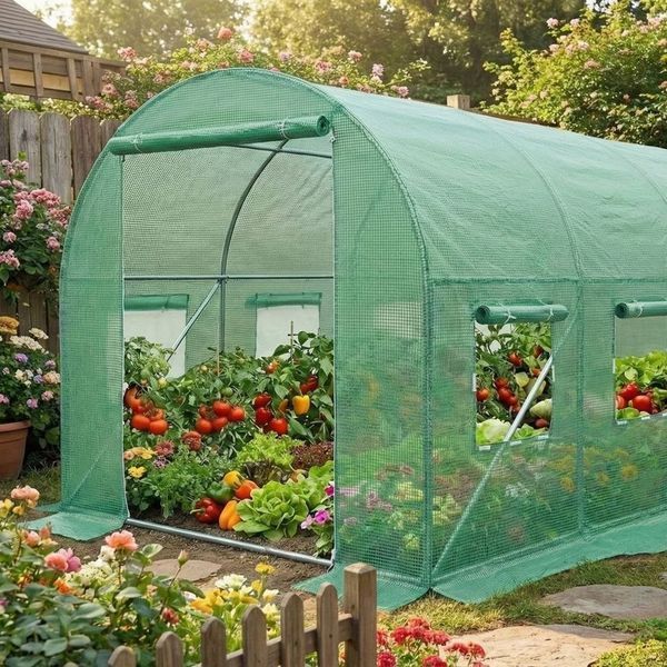 Садова теплиця 24 м&sup2; 8&times;3&times;2 м труба 25 мм UV-4 29100 фото