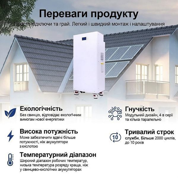 LiFePO4 14,3 кВт Комплект інвертор Anenji з Wi-Fi 11 кВт + акумулятор Daxtromn 51.2V 280Ah для резервного живлення 17981-01 фото