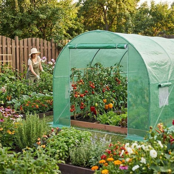 Садова теплиця 24 м&sup2; 8&times;3&times;2 м труба 25 мм UV-4 29100 фото