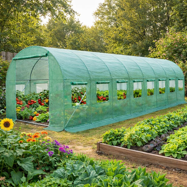 Садова теплиця 24 м&sup2; 8&times;3&times;2 м труба 25 мм UV-4 29100 фото