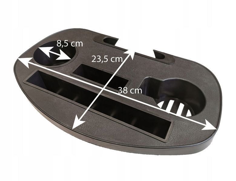 Полка-підстаканник Kontrast Faro Black 38&times;23,5 см пластик Kontrast Faro Black фото
