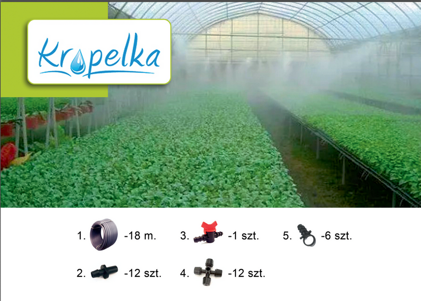 Система туманоутворення Kropelka для теплиці 24 м2 VS 0010 фото
