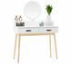 Туалетний косметичний столик MIrror 100x40x139 см білий PHO1602 фото 1