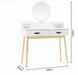 Туалетний косметичний столик MIrror 100x40x139 см білий PHO1602 фото 2