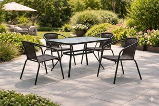 Комплект садових меблів GardenLine Fenix-4 110&times;60&times;70 загартоване скло GardenLine Fenix-4 фото
