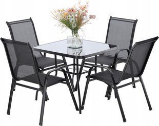 Комплект садових меблів GardenLine Verona-4 80&times;80 см чорний TIH3521 фото