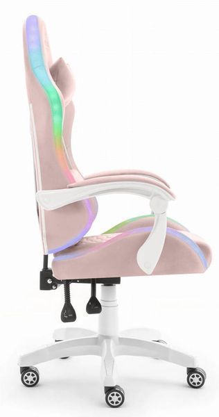 Комп'ютерне крісло Hell's HC-1000 Pink LED (тканина) 5905496912996 фото