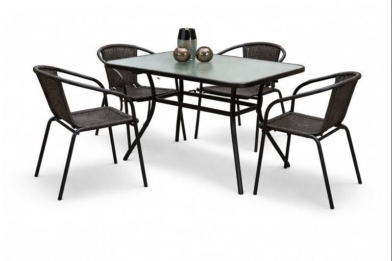 Комплект садових меблів GardenLine Fenix-4 110&times;60&times;70 загартоване скло GardenLine Fenix-4 фото