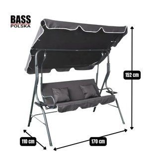Гойдалка садова Bass Polska BH 10030 170&times;110&times;152 антрацит BH10030 фото