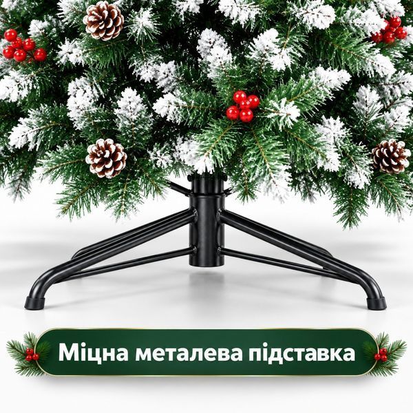 Новорічна ялинка Ягідна Краса MT-2621 150 см засніжена 17352 фото